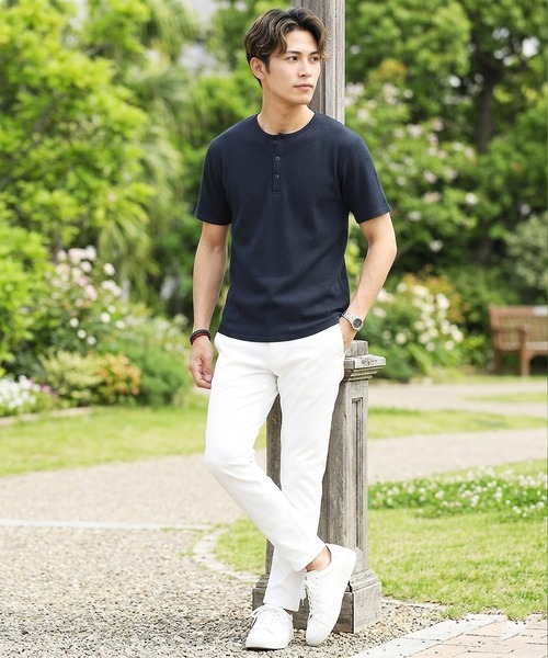 JIGGYS SHOP（ジギーズショップ） tシャツ ワッフルサーマル ヘンリー