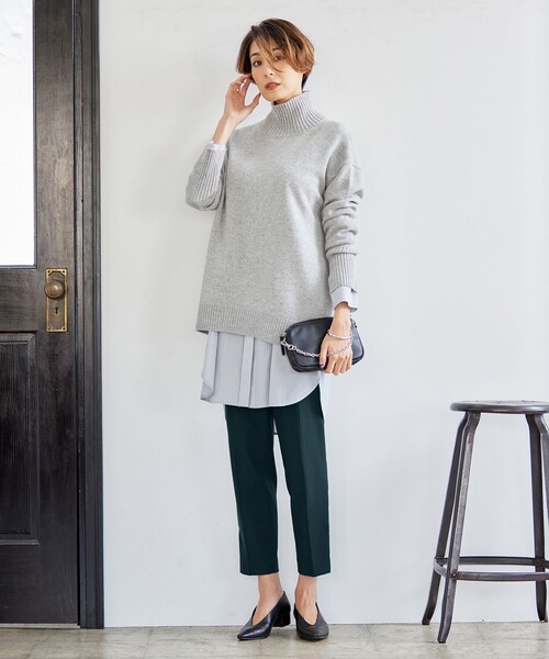 ブラウス シャツ 「洗える」CRySiタイプライター ロングシャツ レディース ICB ブラウス シャツ 「洗える」CRySiタイプライター ロング