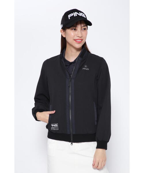 PING レディース　ハーフジップ　ブルゾン　LL 黒　未着用 PING（ピン）の「【PING APPAREL】バリアンテック2WAYブルゾン