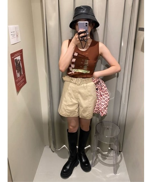 SLY タンクトップ ノースリーブ (What it isNt) x KNIT TOPS