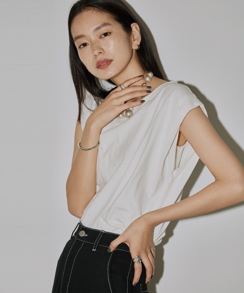 hellam tシャツ ショルダータックTシャツ レディース : ZOZOTOWN