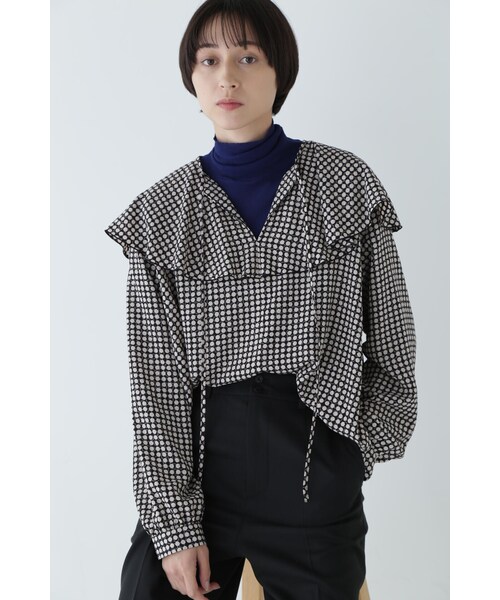 ブラウス シャツ Organdy tiered vest レディース B.C STOCK ブラウス シャツ 手洗い可 / UVカット UVケアフロント