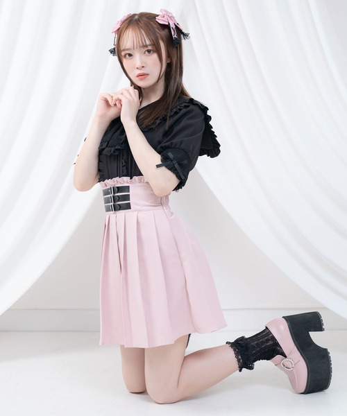 【値下げしました】DearMyLovewhip三連バックルスカート【5L】 531504-09_1000x.jpg?v=1709547272