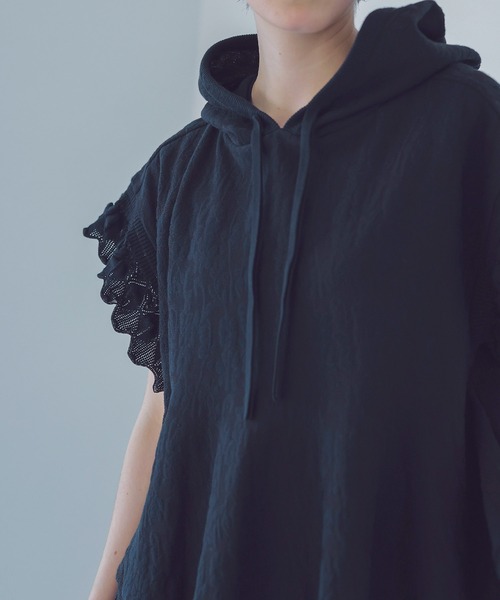ニット セーター ODAKHA / floral flare parka(フローラルフレアニットパーカー) レディース ODAKHA ニット セーター / floral flare parka(フローラルフレア