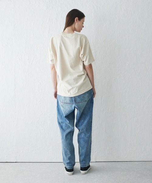 値下げ交渉可能 レア フレアジーンズ キャラクター ペイント rehacer ジーンズ : Paint Dot Denim Pants / ペイント ドット