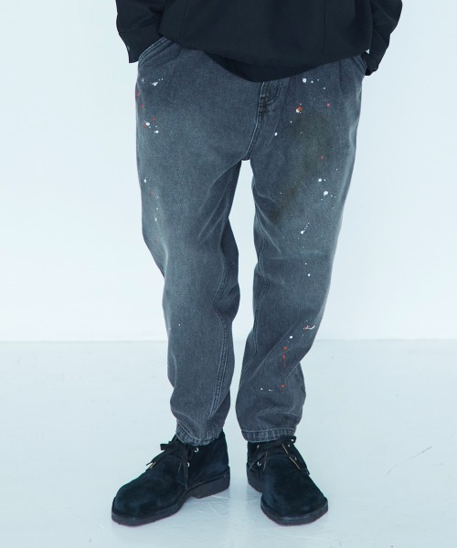 rehacer ジーンズ : Paint Dot Denim Pants / ペイント ドット