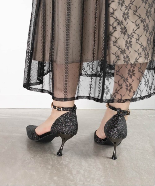 RANDA（ランダ） パンプス 2WAY グリッターストラップパンプス