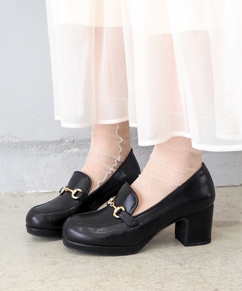 byあしながおじさん パンプス 厚底ビットローファーパンプス 8700183