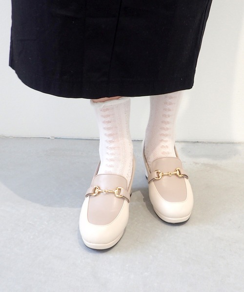 byあしながおじさん パンプス 厚底ビットローファーパンプス 8700183