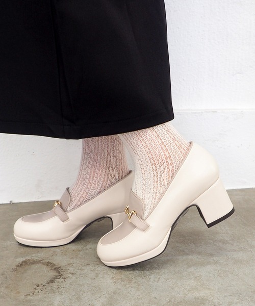 byあしながおじさん パンプス 厚底ビットローファーパンプス 8700183 