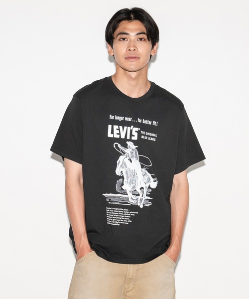 Levi's（リーバイス） tシャツ リラックスフィット Tシャツ ブラック
