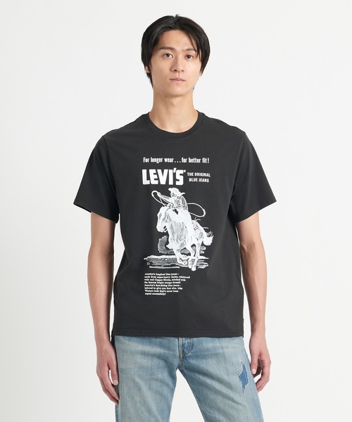 Levi's（リーバイス） tシャツ リラックスフィット Tシャツ ブラック