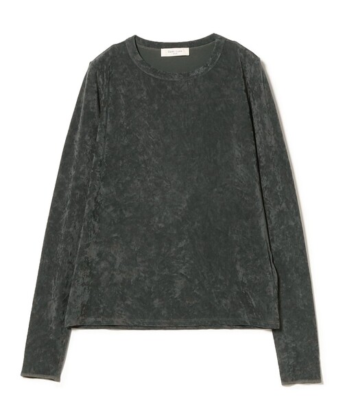 Demi-Luxe BEAMS tシャツ トリアセテート ベロア ロングスリーブ