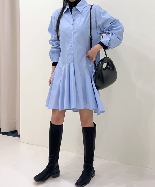 FREE STYLISTS シャツワンピース YUGA_YGMC ティアードミニ
