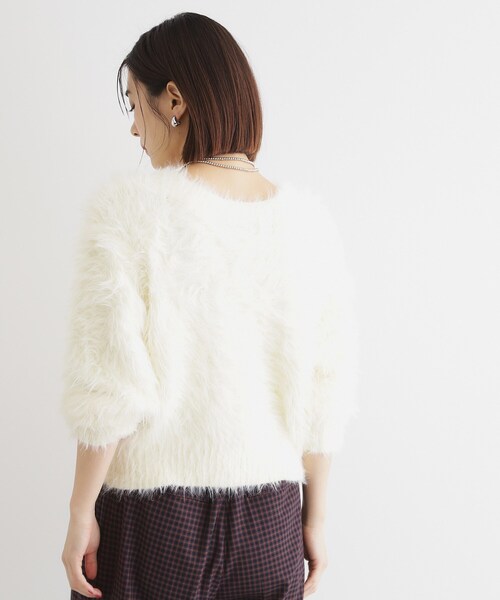 新品未使用タグ付き☆前後2wayフェザーニットプルオーバー THE SHOP TK ニット セーター 「＠BAILA掲載」「前後2WAY