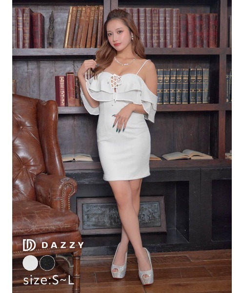 DAZZY（デイジー） ドレス グリッター レース アップ フリル