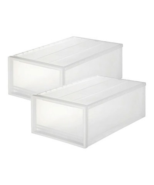 無印良品（MUJI） 収納 「2個セット」ポリプロピレン 衣装ケース 中