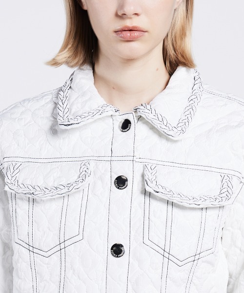 DOUBLE STANDARD CLOTHING アウター Dプリントキルティングジャケット 