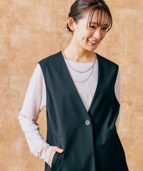 グローバルワーク　うつくシルエットジレ　ブラック GLOBAL WORK｜ウツクシルエットジレ/133615 | Rakuten Fashion
