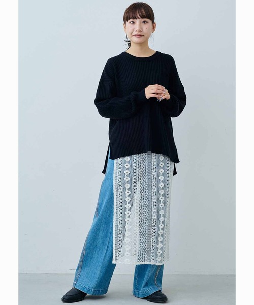 MEDE19F スカート MEDE19F レースラップスカート レディース 