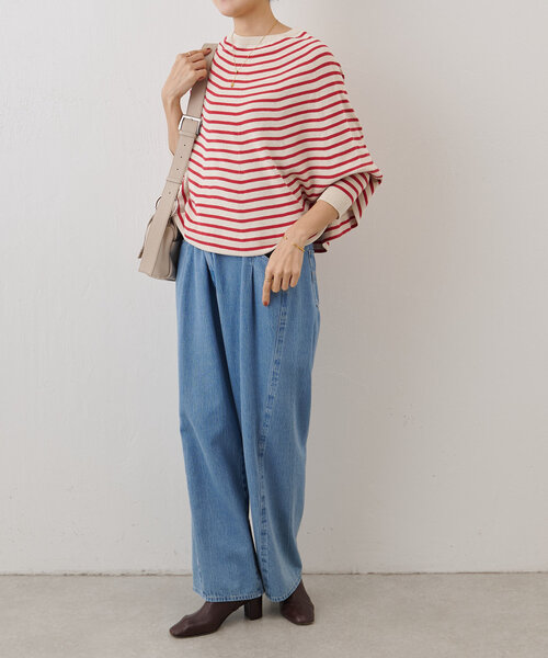 BEARDSLEY ローゲージボーダーニット BEARDSLEY ニット セーター マルボーダーニット レディース