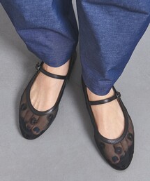 UNITED ARROWS シューズ メッシュ フラワー メリージェーン