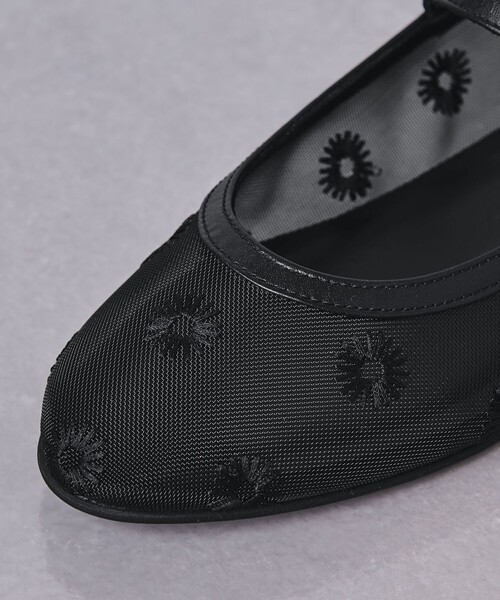 UNITED ARROWS シューズ メッシュ フラワー メリージェーン