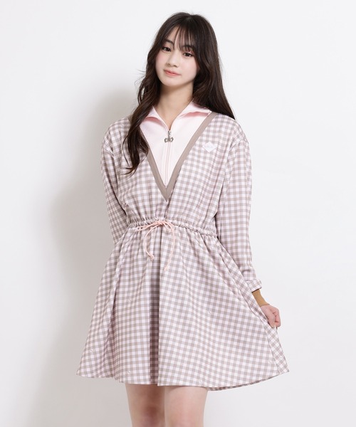 ♥*様 MILK ギンガムチェック 半袖ワンピース　ミニ　ロリィタ MILK（ミルク） ワンピース ギンガム Girl カット ワンピース