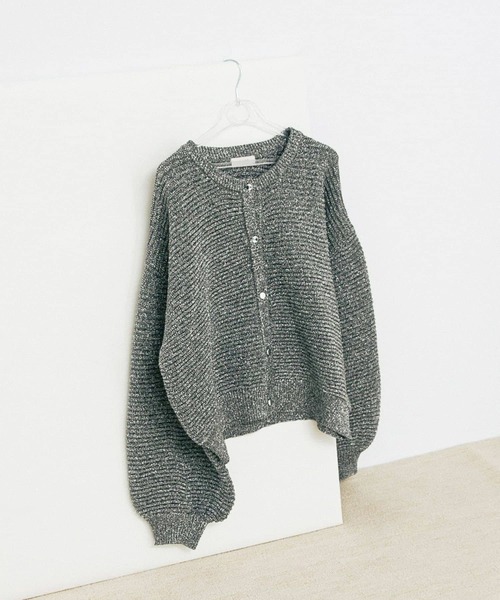 カーディガン kirakira knit cardigan レディース