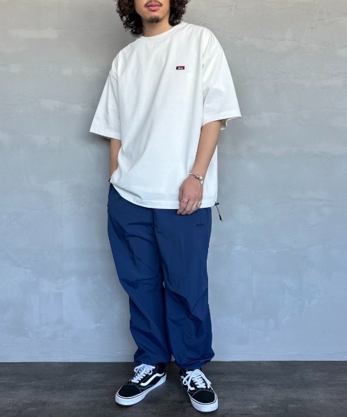 tシャツ 「NANGA/ナンガ」 別注 ワンポイントロゴ刺繍 ルーズフィットドローコードTシャツ レディース メンズ NANGA tシャツ 「NANGA/ナンガ」 別注 ワンポイントロゴ刺繍