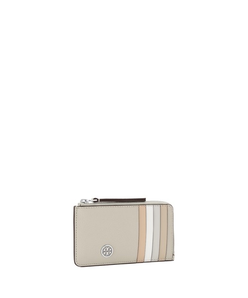 TORY BURCH ロビンソン ペブル トップジップ カードケース Tory Burch】ロビンソン ペブルド トップジップ カードケース