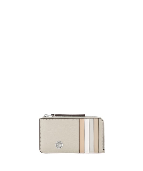 日本限定■ToryBurch■ロビンソン ペブルド カードケース ロビンソン ペブルド トップジップ カードケース: レディース