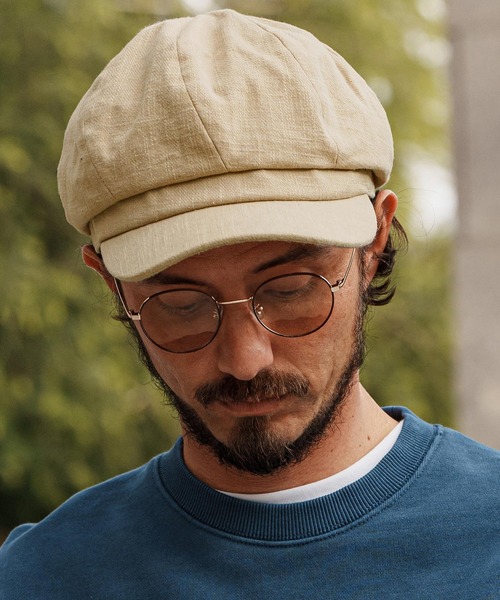 COHキャスケット オリーブ色 CAMBIO(カンビオ)】Cotton Linen Casquette キャスケット(NF-251
