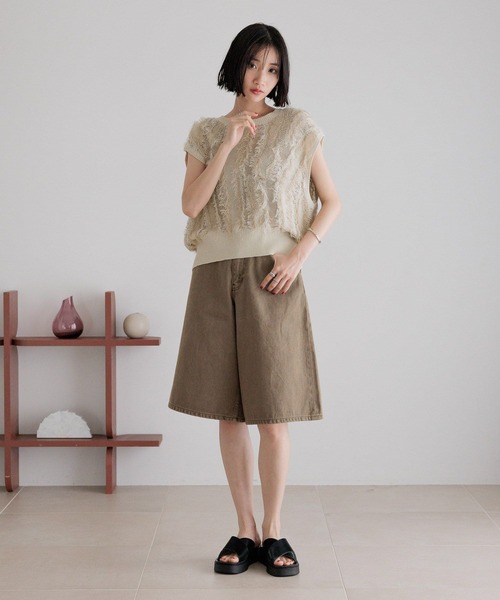 LOWRYS FARM ジーンズ デニム デニムパンツ デニムハーフパンツ