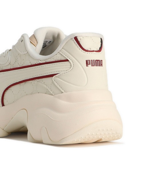 PUMA W PULSAR LITE SNAKER FROSTED IVORY 国内発送 国内配送 PUMA WMNS PULSAR LITE SNAKER FROSTED IVORY/T.RED