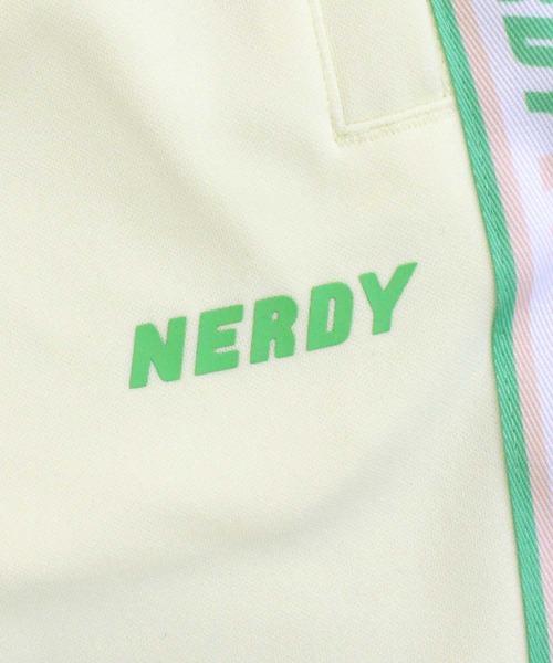 NERDY スウェットパンツ ジャージ チェッカーボードテープトラック