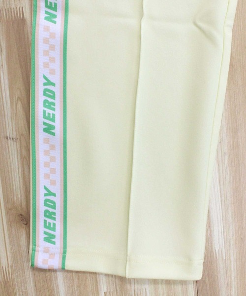 NERDY スウェットパンツ ジャージ チェッカーボードテープトラック
