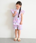 浴衣 フリルソデジンベイスーツ キッズ 子供 女の子の詳細画像2