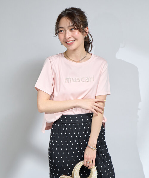 定価1万弱！ラブティックボンボン パール刺繍クロップドTシャツ ロゴTシャツ 白 定価1万弱！ラブティックボンボン パール刺繍クロップドTシャツ ロゴT