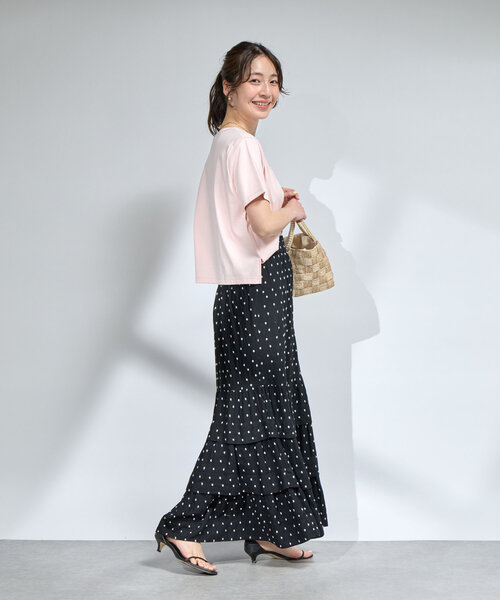 定価1万弱！ラブティックボンボン パール刺繍クロップドTシャツ ロゴTシャツ 白 定価1万弱！ラブティックボンボン パール刺繍クロップドTシャツ ロゴT