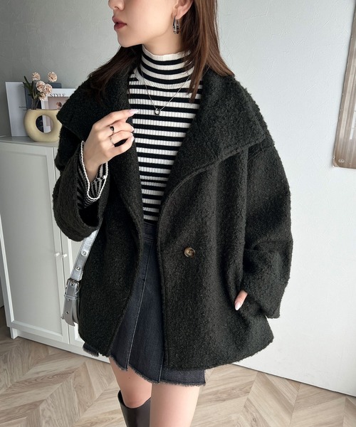 「classicalelf」 ステンカラーコート MEDIUM アイボリー レディース_画像6