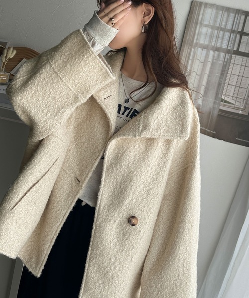 「classicalelf」 ステンカラーコート MEDIUM アイボリー レディース_画像8