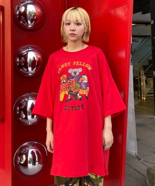 CandyStripper BIGTシャツ 完売品 Mサイズ Candy Stripper tシャツ CANDY FELLOW BIG Tシャツ レディース