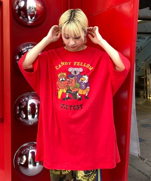 tシャツ CANDY FELLOW BIG BIG Tシャツ レディース メンズ Candy Stripper tシャツ CANDY FELLOW BIG Tシャツ レディース