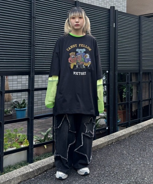 Candy Stripper tシャツ CANDY FELLOW BIG Tシャツ レディース