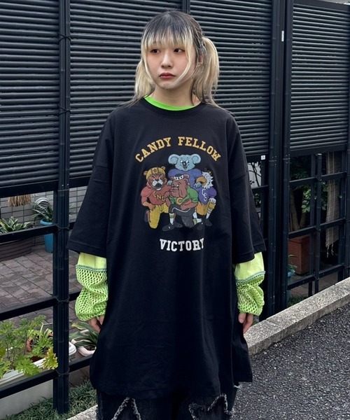 tシャツ CANDY FELLOW BIG BIG Tシャツ レディース メンズ Candy Stripper tシャツ CANDY FELLOW BIG Tシャツ レディース