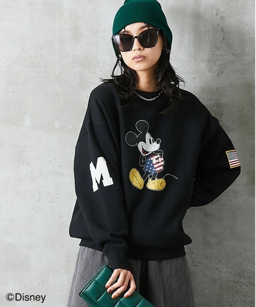 最終価格 希少カラー DELUXE × Disney スウェット L Disney 「Disney」 スウェットカットソー L ブラック レディース