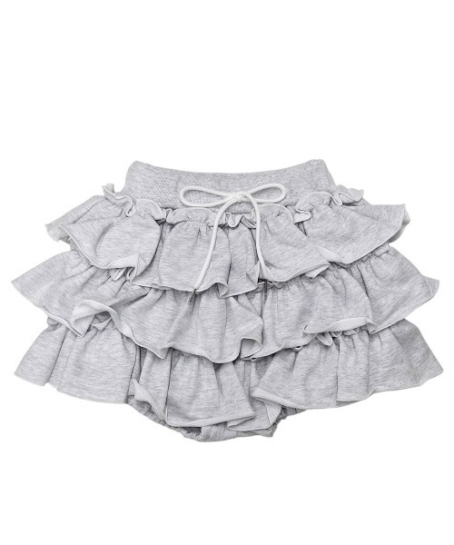 lilLilly セットアップ マーブルスウェットフリルショートパンツ