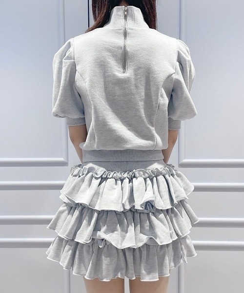 lilLilly パンツ フリルスウェットショートパンツ「セットアップ