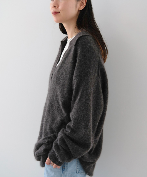 AP STUDIO Vネックニット FREE グレー レディース : ZOZOTOWN Yahoo!店